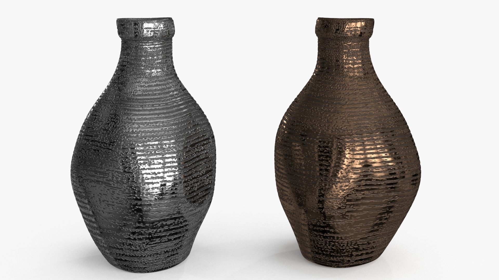 Metal Vase 2 colors Low-poly 3D model_2