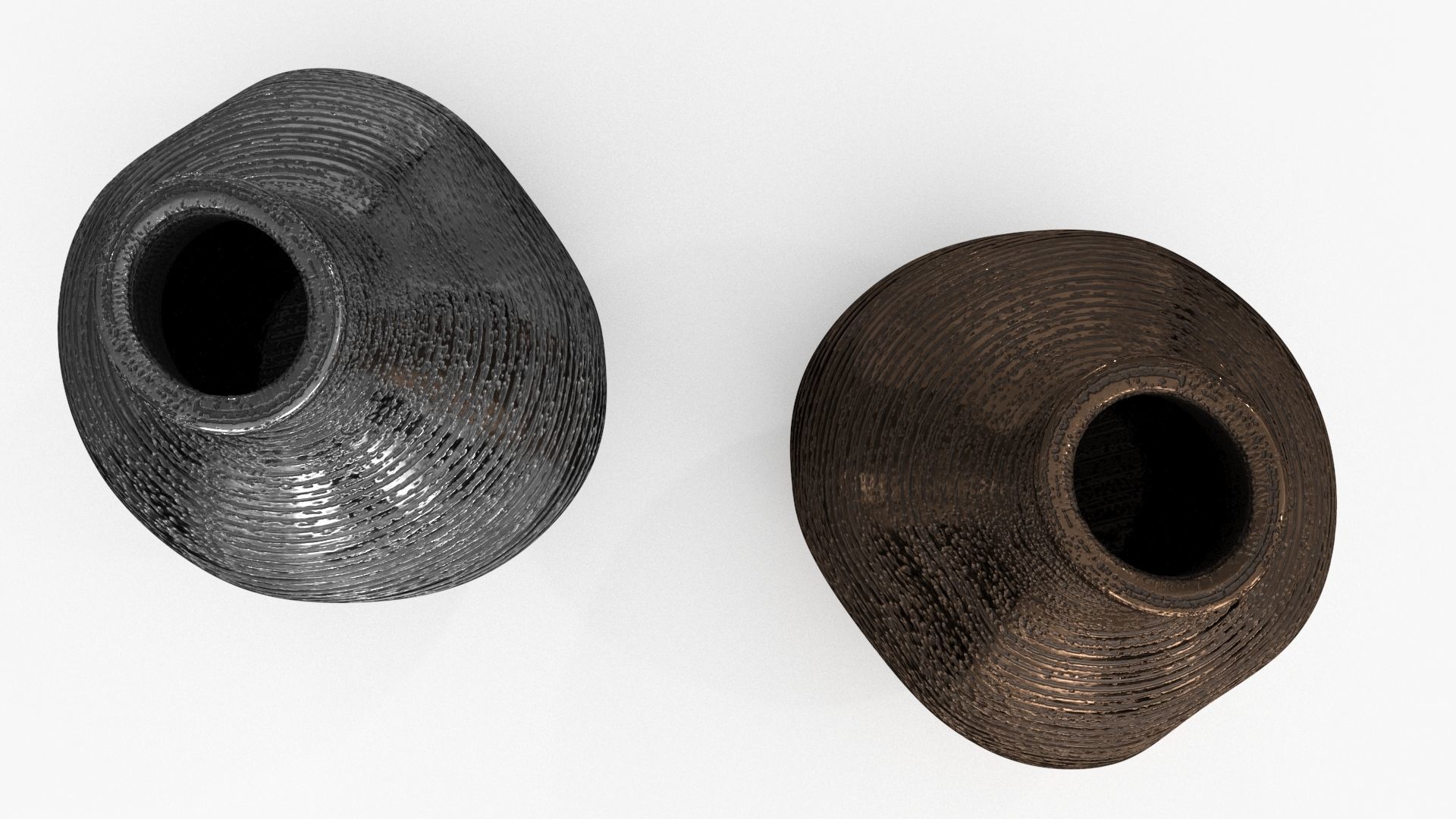 Metal Vase 2 colors Low-poly 3D model_11