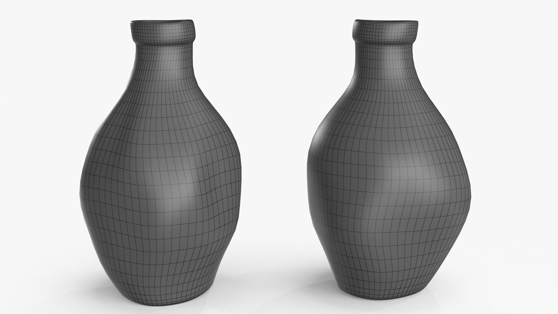 Metal Vase 2 colors Low-poly 3D model_13