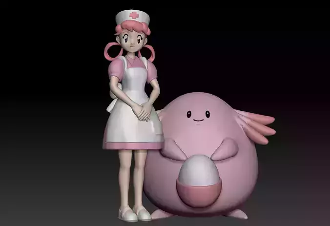 Pokemon Anime Nurse Joy 3D print model