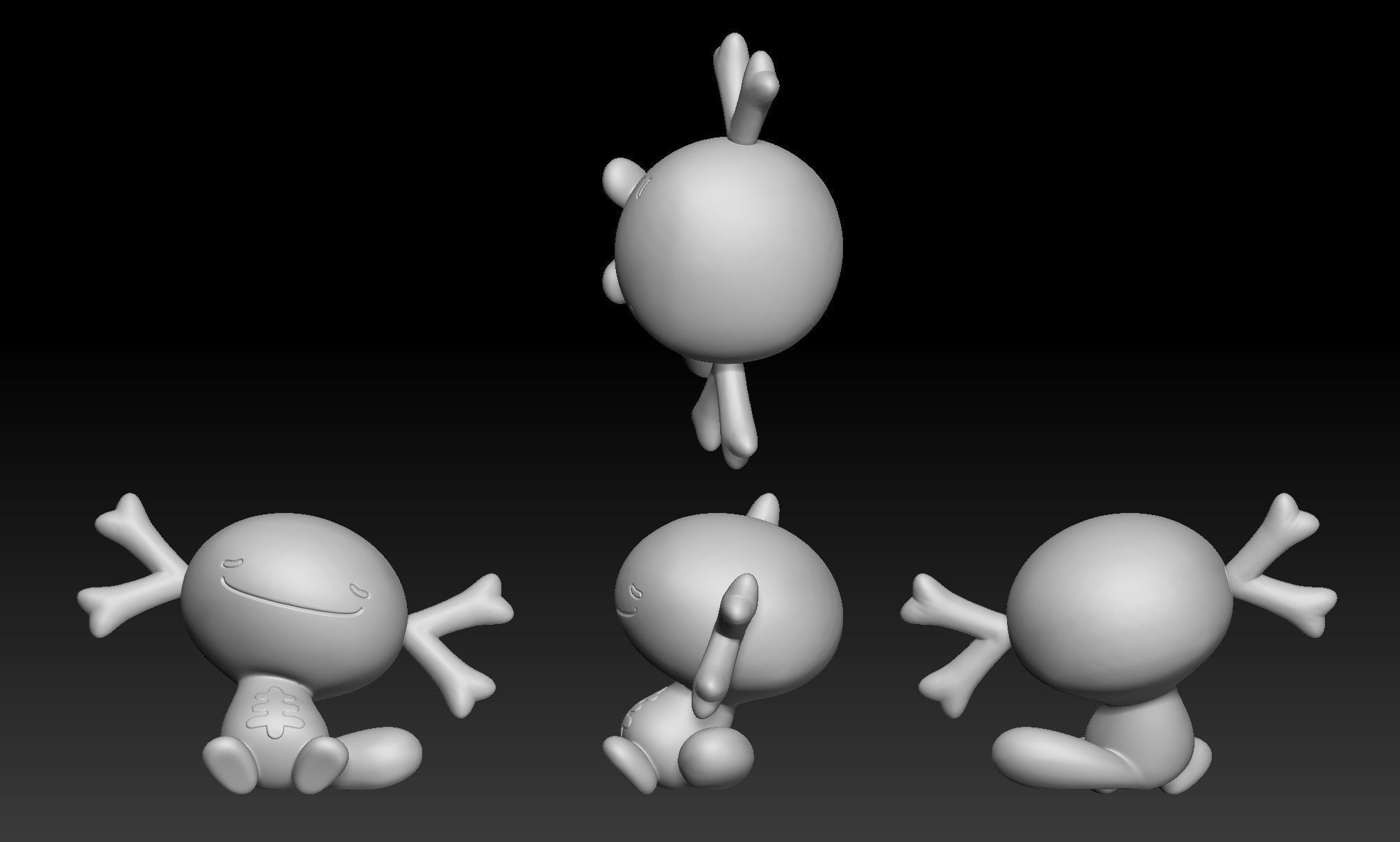 Pokemon Paldean Wooper Clodsire 3D print model_1