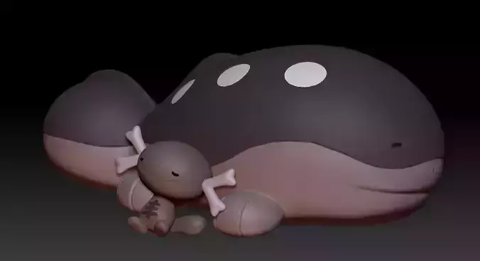 Pokemon Paldean Wooper Clodsire 3D print model