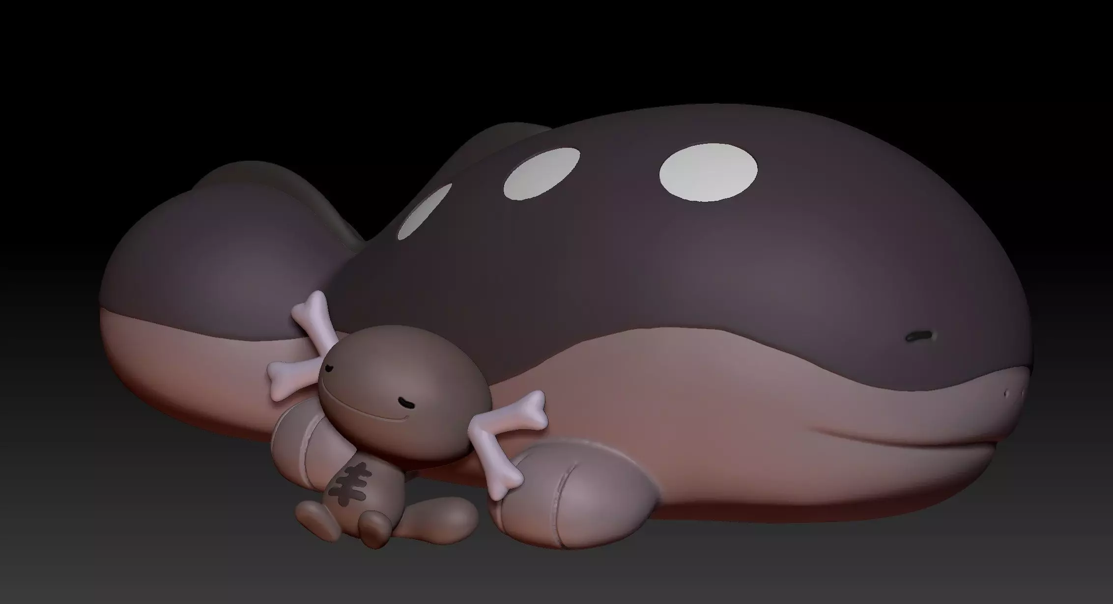 Pokemon Paldean Wooper Clodsire 3D print model_0