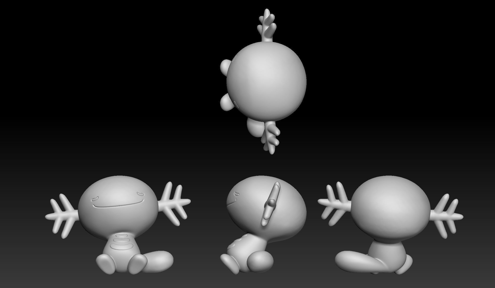 Pokemon Wooper Quagsire 3D print model_1