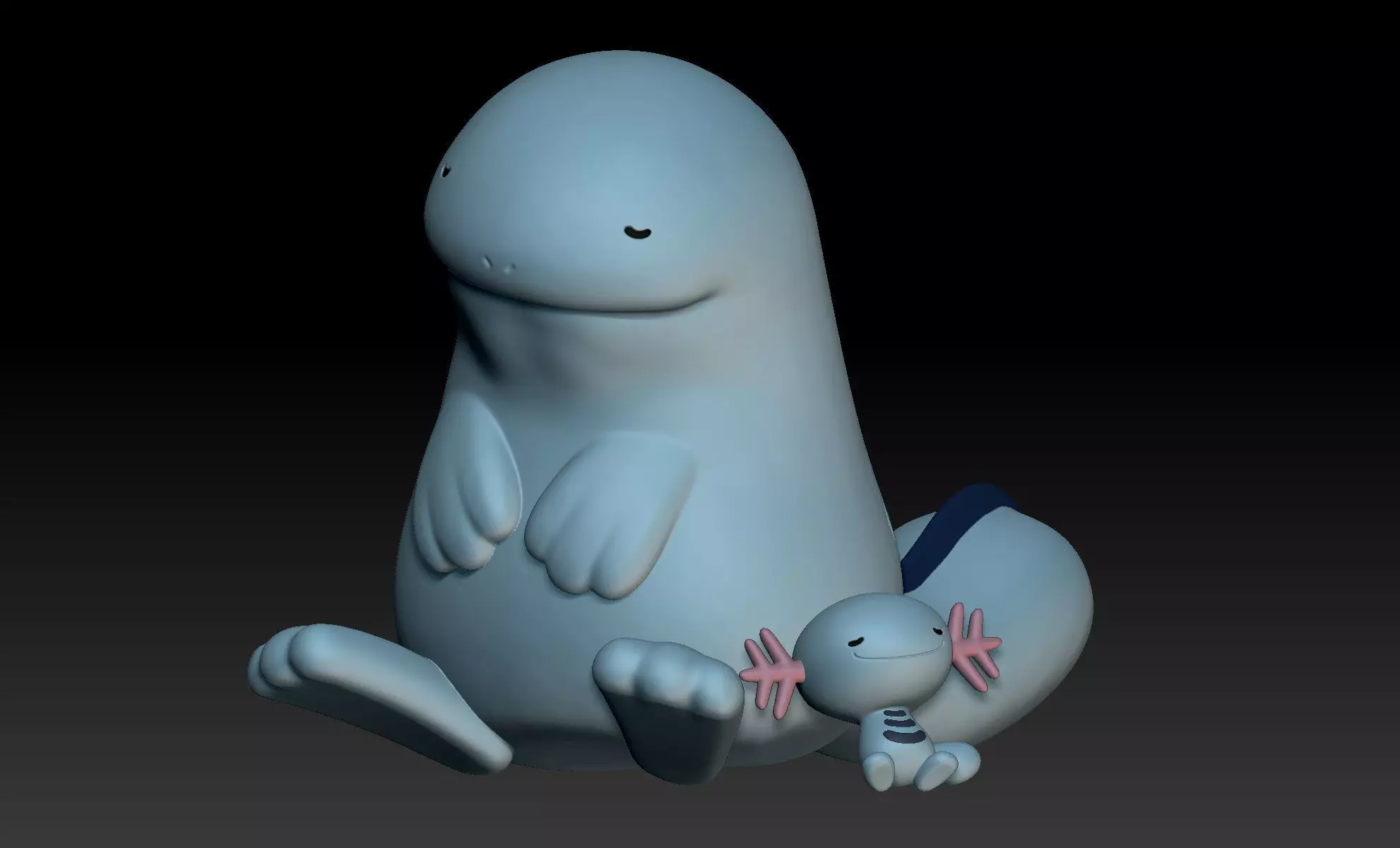 Pokemon Wooper Quagsire 3D print model_0