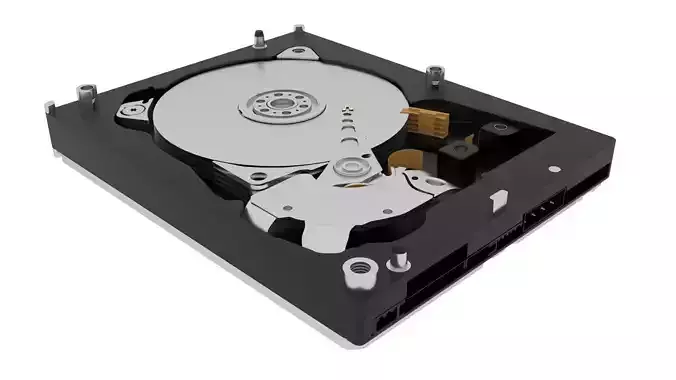 Opened Hard Disk Drive
