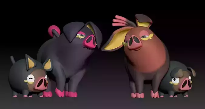 Pokemon Lechonk Oinkologne 3D print model