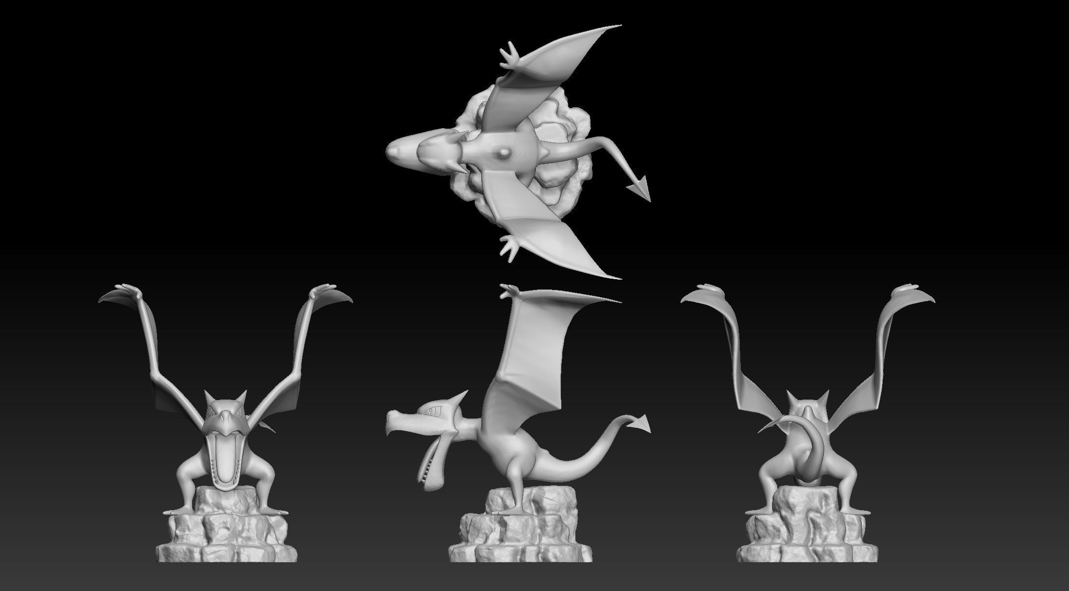 Pokemon Aerodactyl 3D print model_1