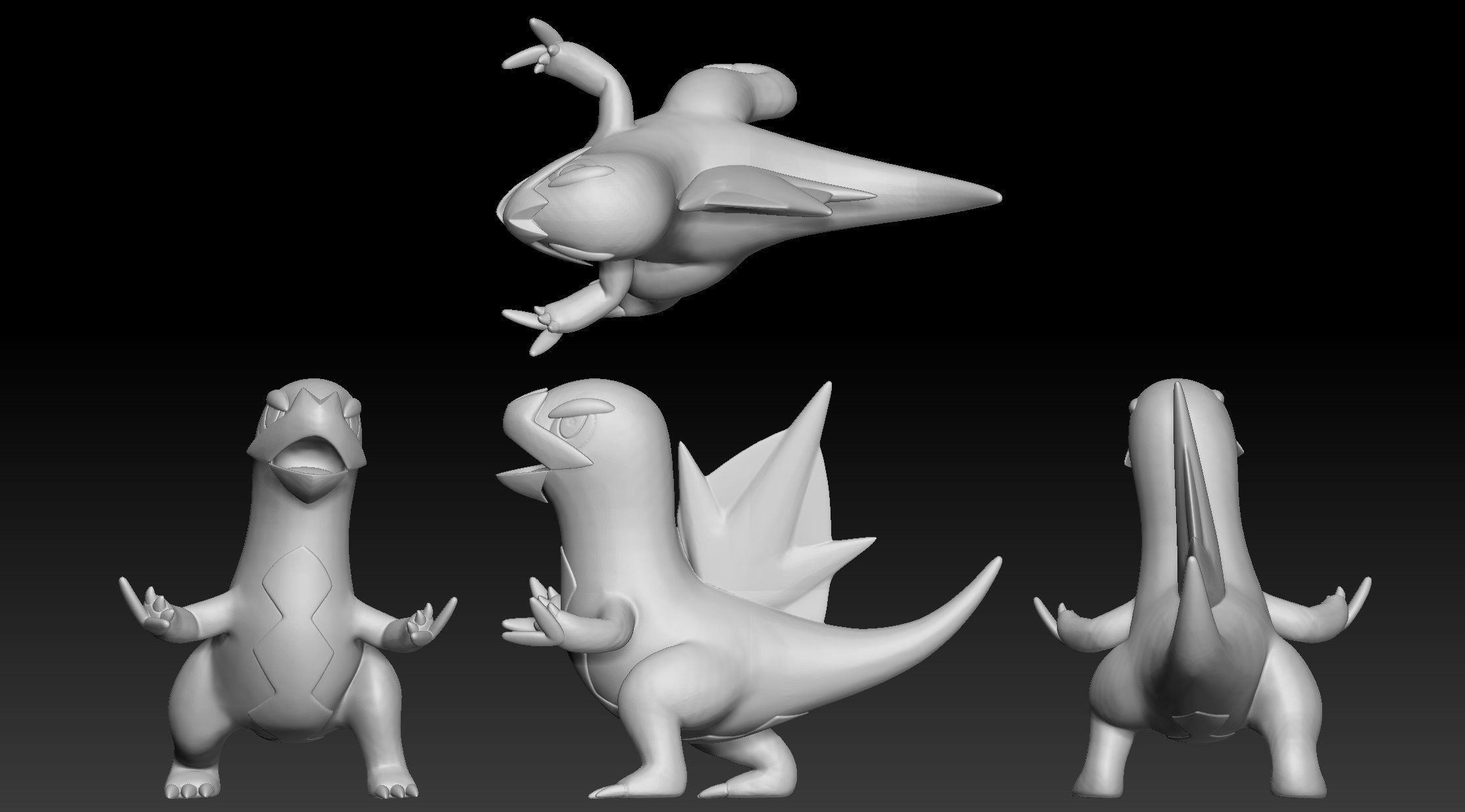 Pokemon Frigibax Arctibax Baxcalibur 3D print model_2