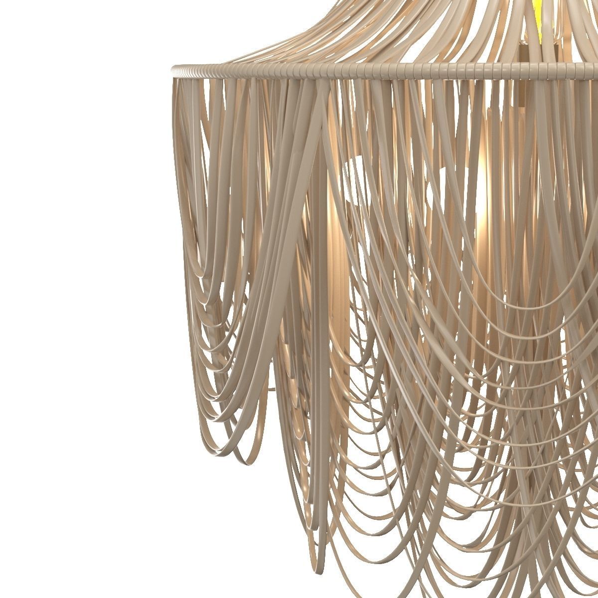 Whisper Chandelier Cream Stone Leather 3D model_3