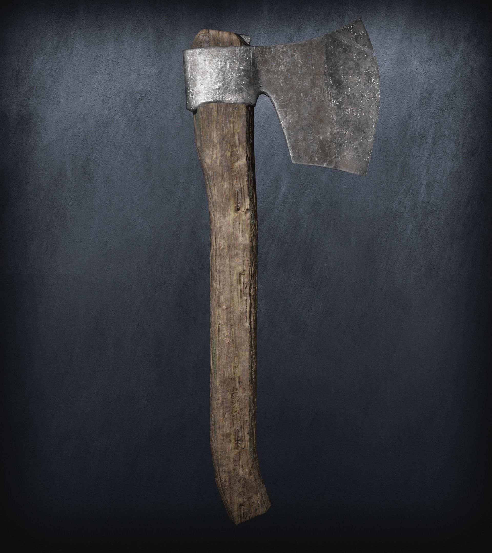 Old Bloody Axe Low-poly 3D model_2