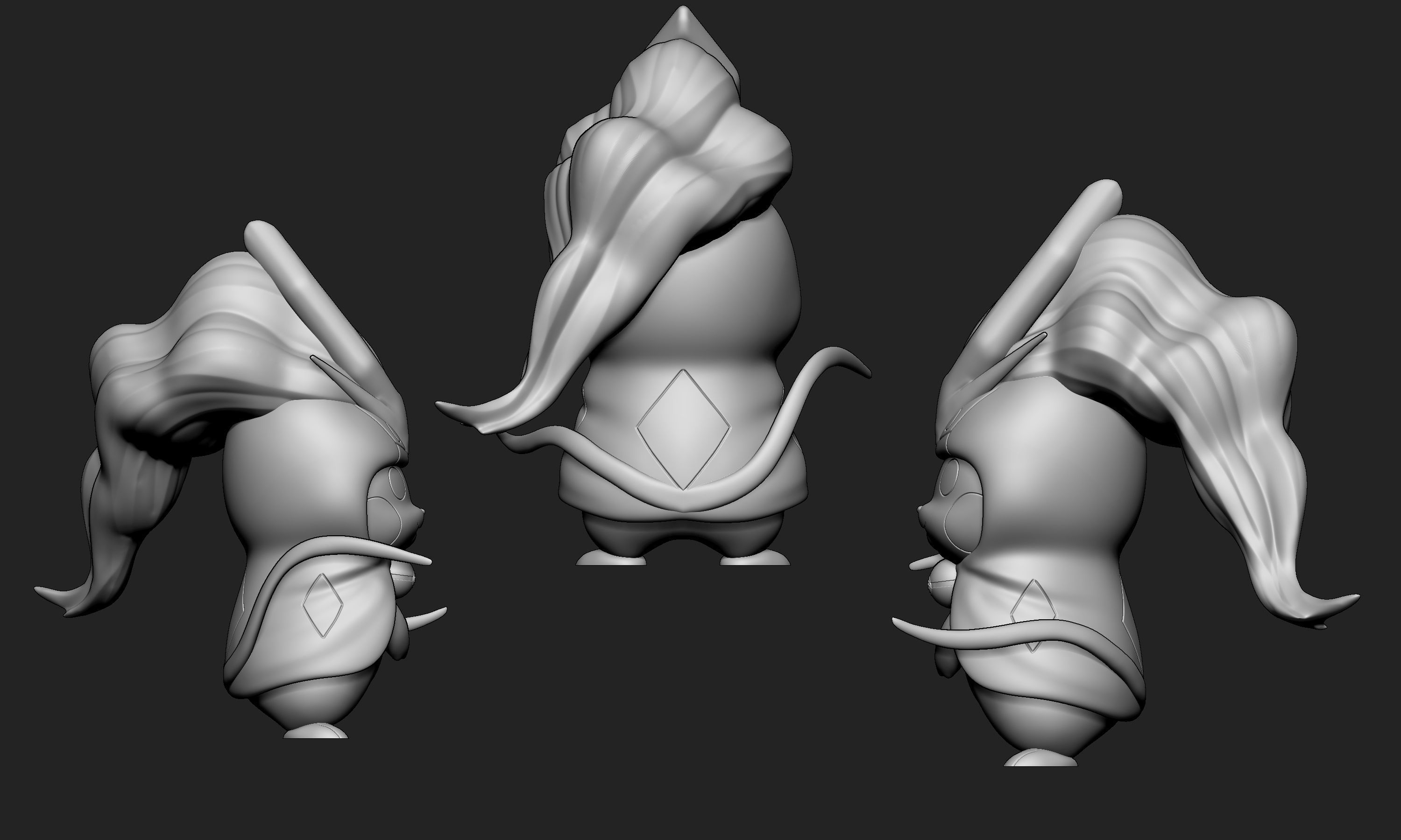 Pokemon - Pikachu Suicune Cosplay Free 3D print model_6