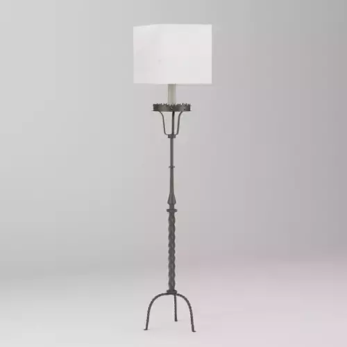 Tall Forged Iron Floor Lamp