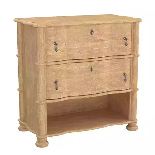 Serpentine 2-Drawer Side Table