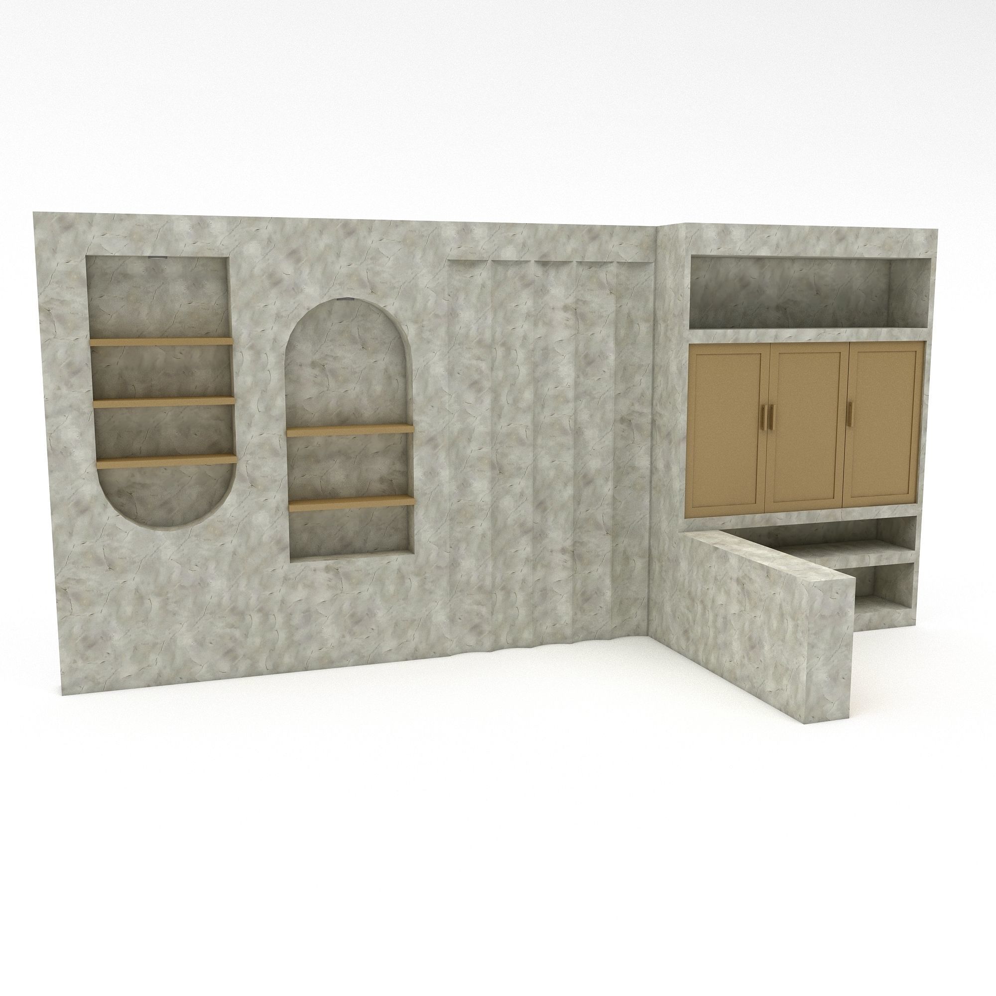 bohemian wall decor 3D Low-poly 3D model_1