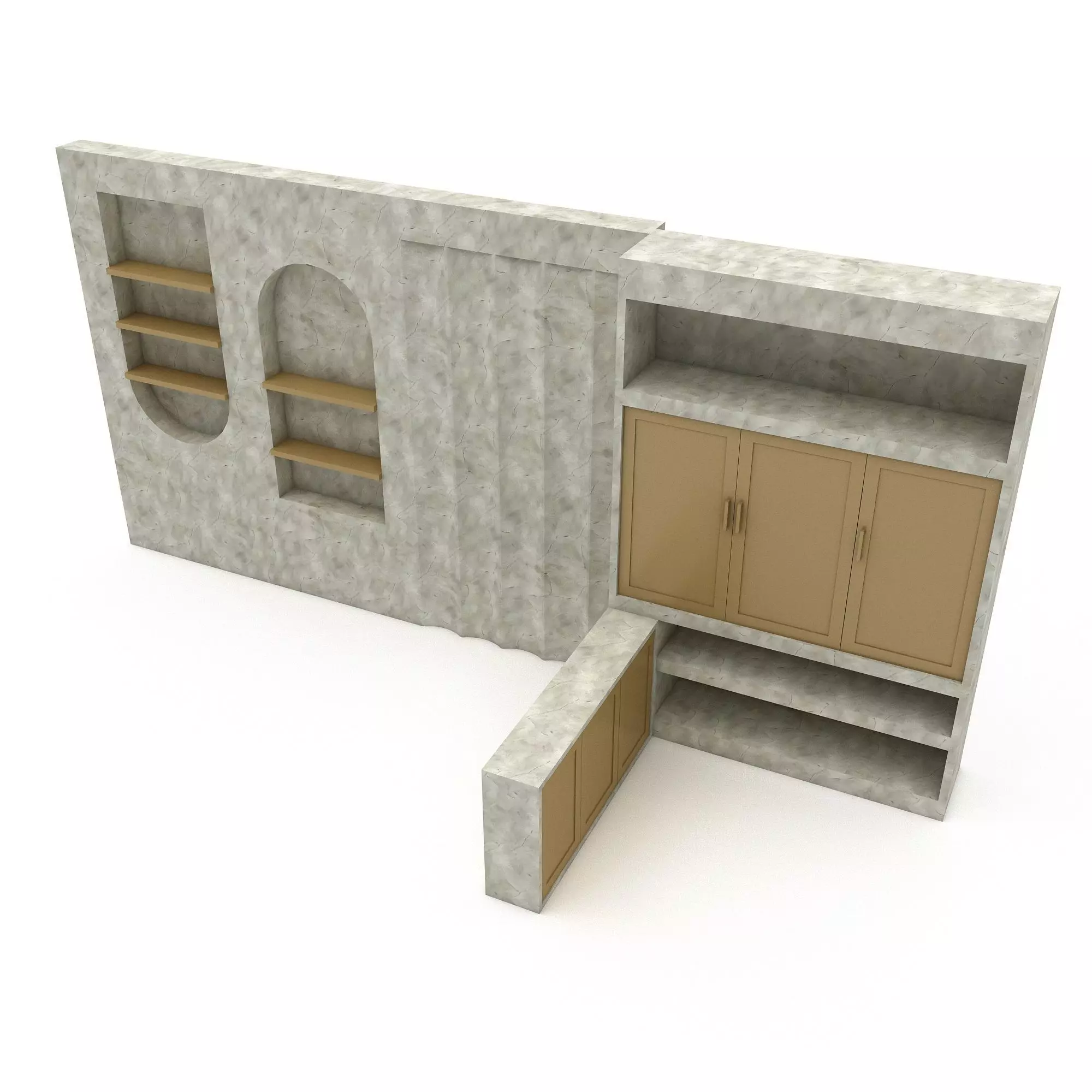 bohemian wall decor 3D Low-poly 3D model_0