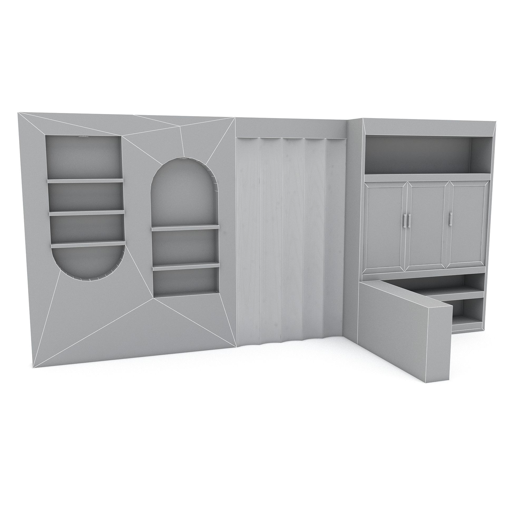 bohemian wall decor 3D Low-poly 3D model_5