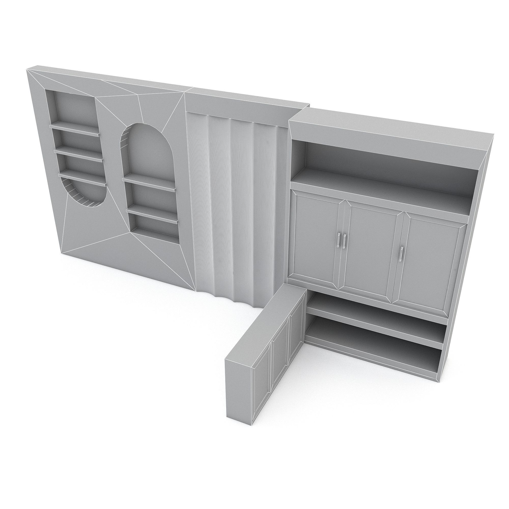 bohemian wall decor 3D Low-poly 3D model_4