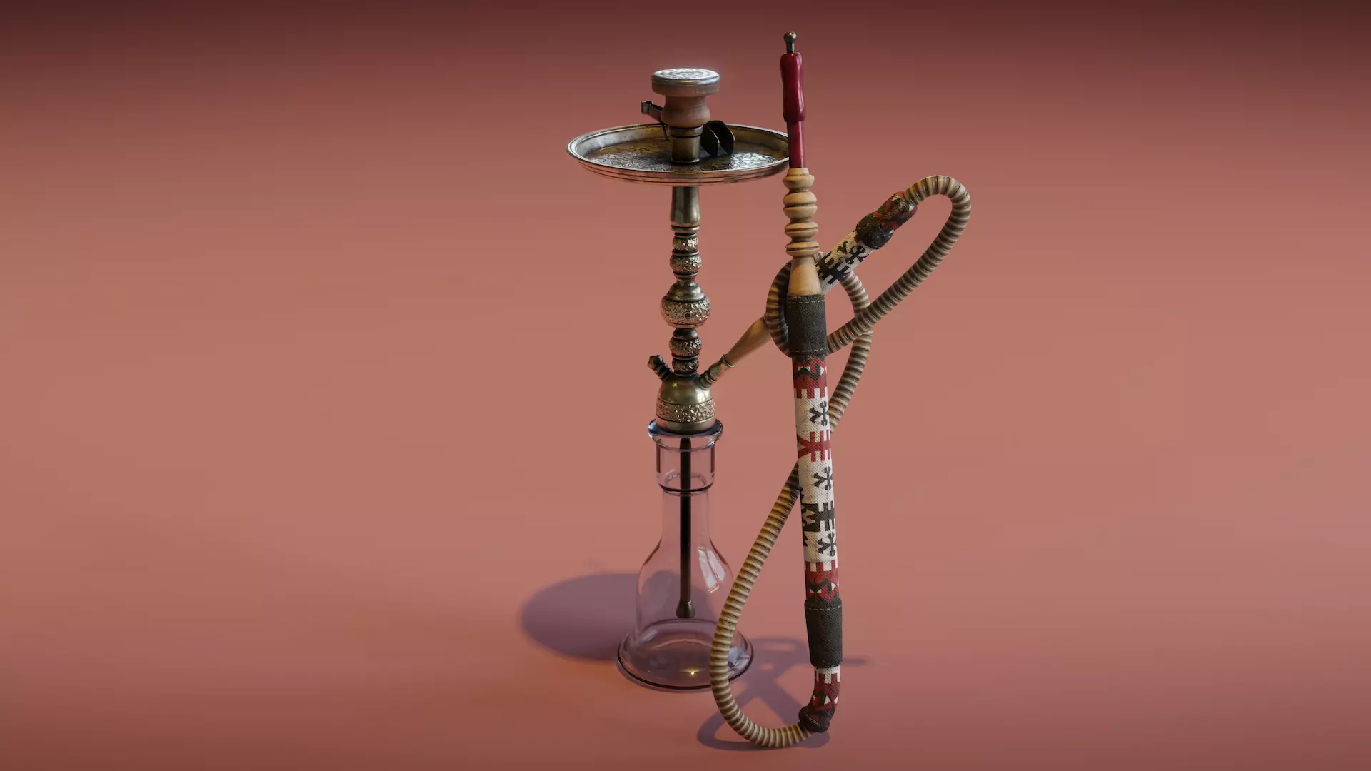 Hookah Low-poly 3D model_0