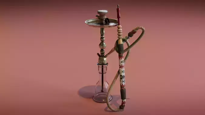 Hookah Low-poly 3D model