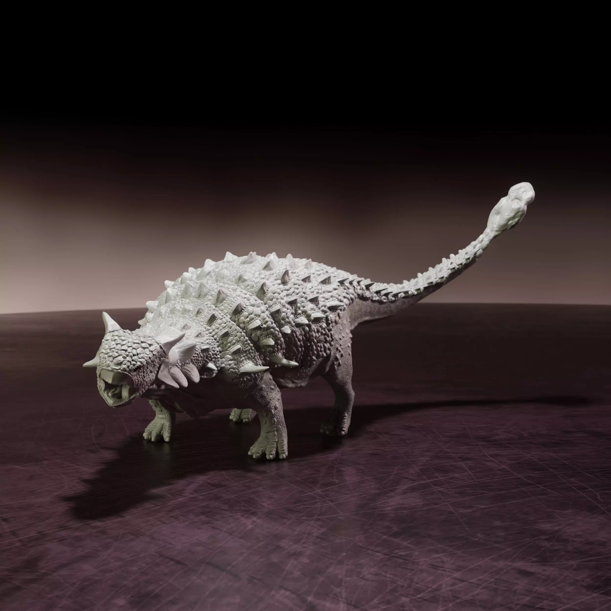 Ankylosaurus standing - pre-supported armored dinosaur 3D print model_0