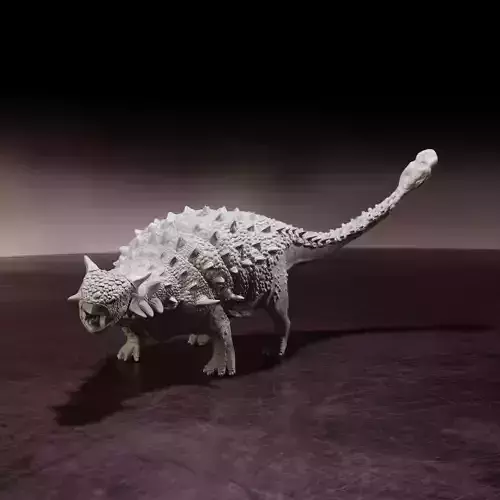 Ankylosaurus standing - pre-supported armored dinosaur
