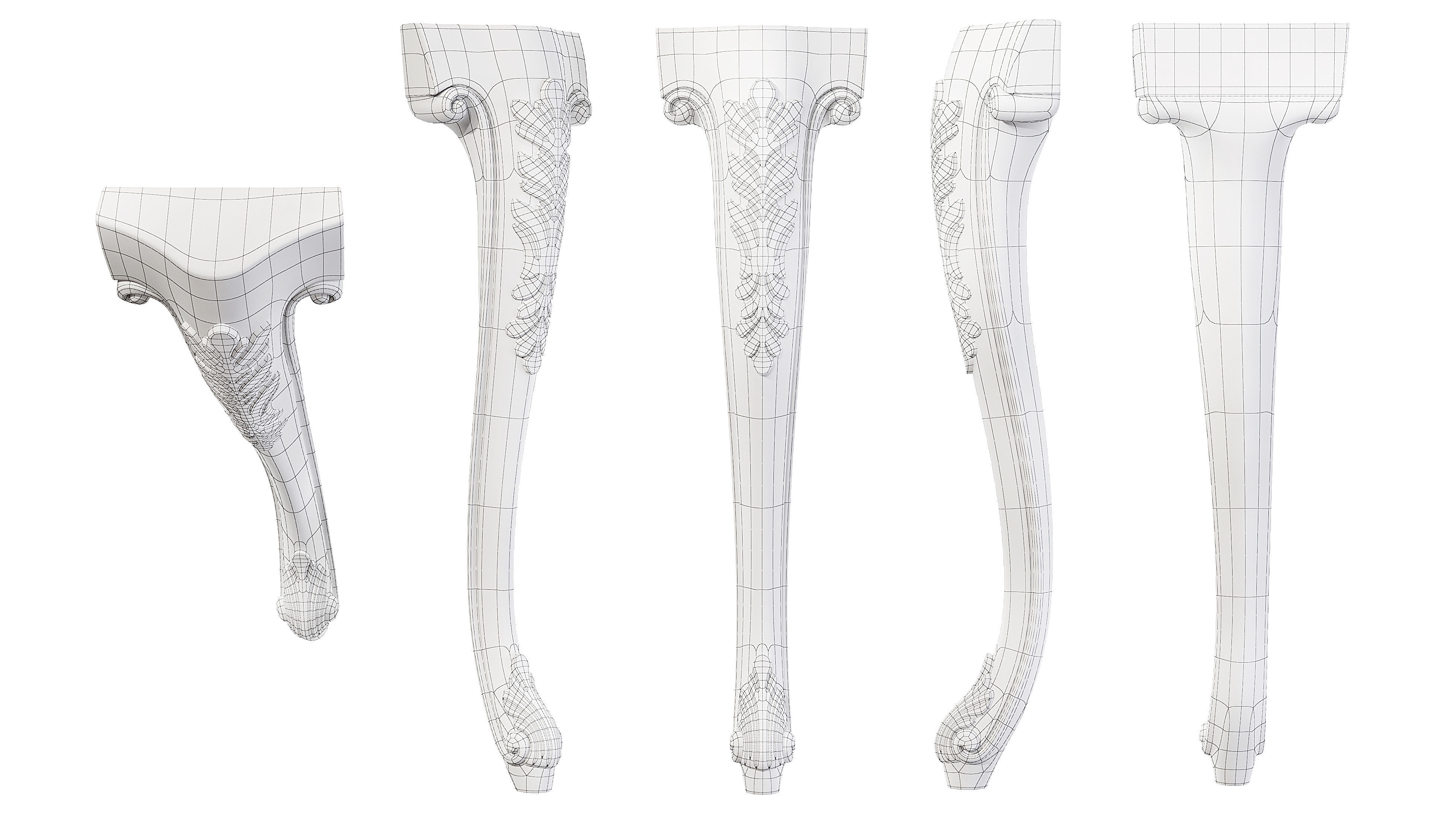 Classic leg 053 3D model_5