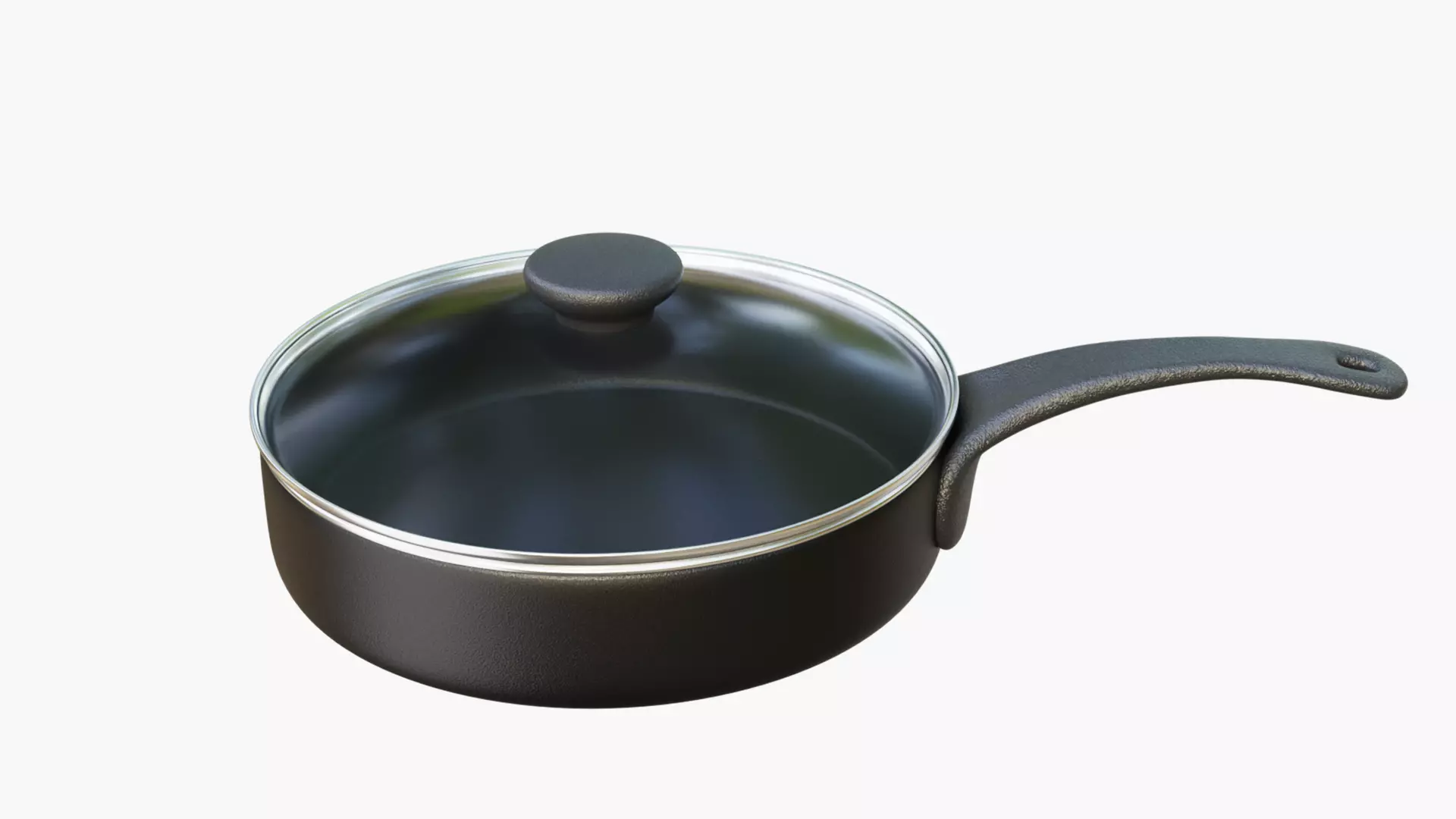 Non Stick Fry Pan Low-poly 3D model_2