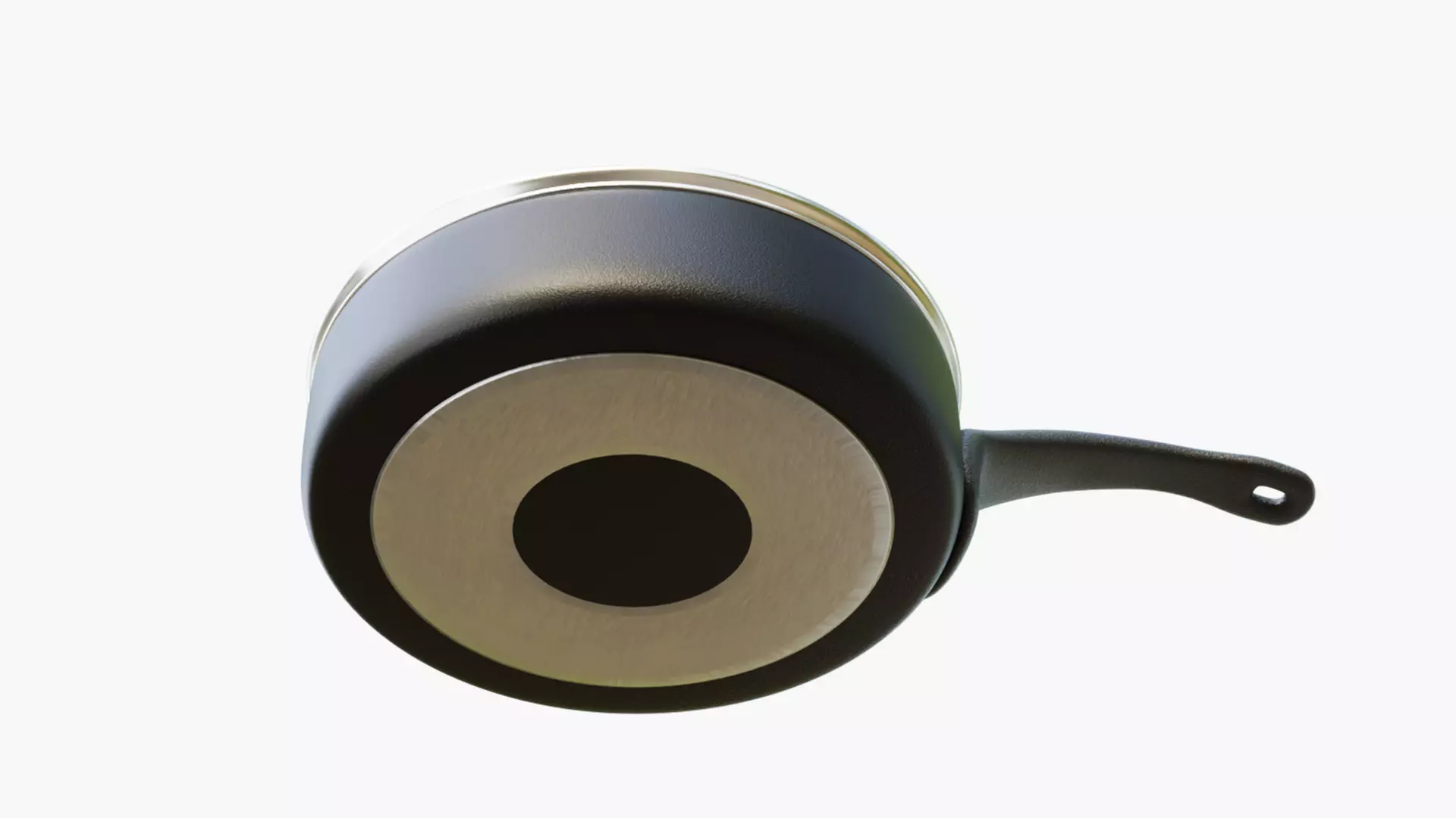 Non Stick Fry Pan Low-poly 3D model_5