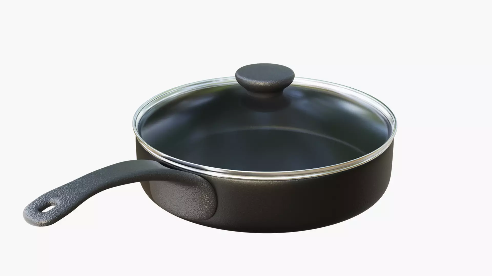 Non Stick Fry Pan Low-poly 3D model_3