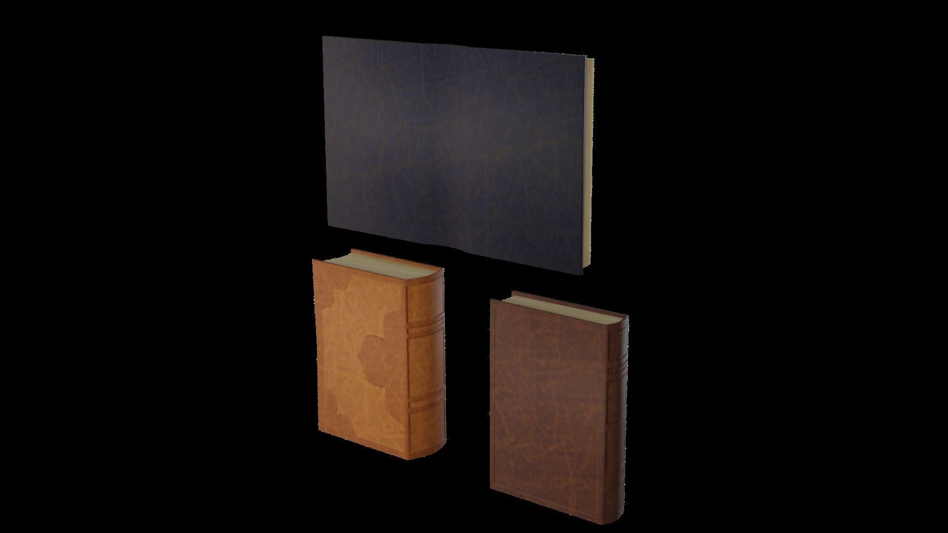 Renaissance Book Case With Clay Pitchers Low-poly 3D model_8