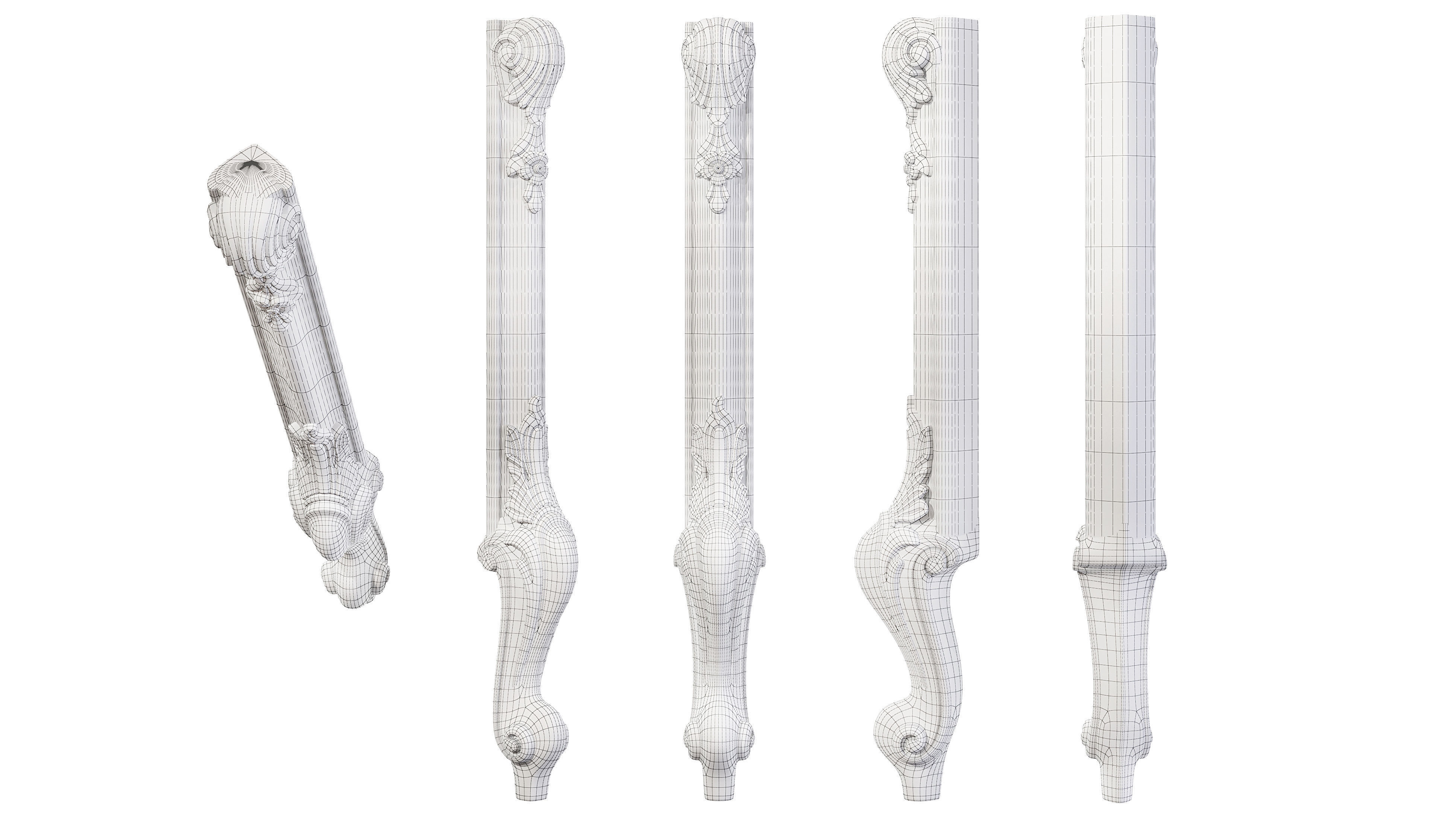 Classic leg 054 3D model_5