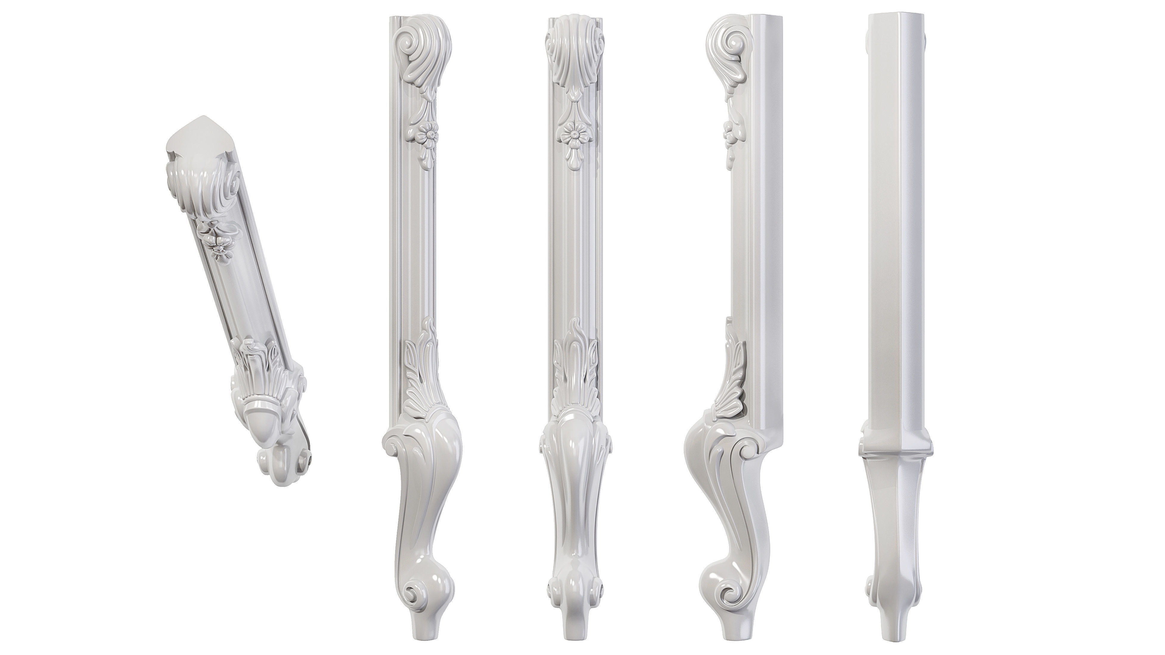 Classic leg 054 3D model_4