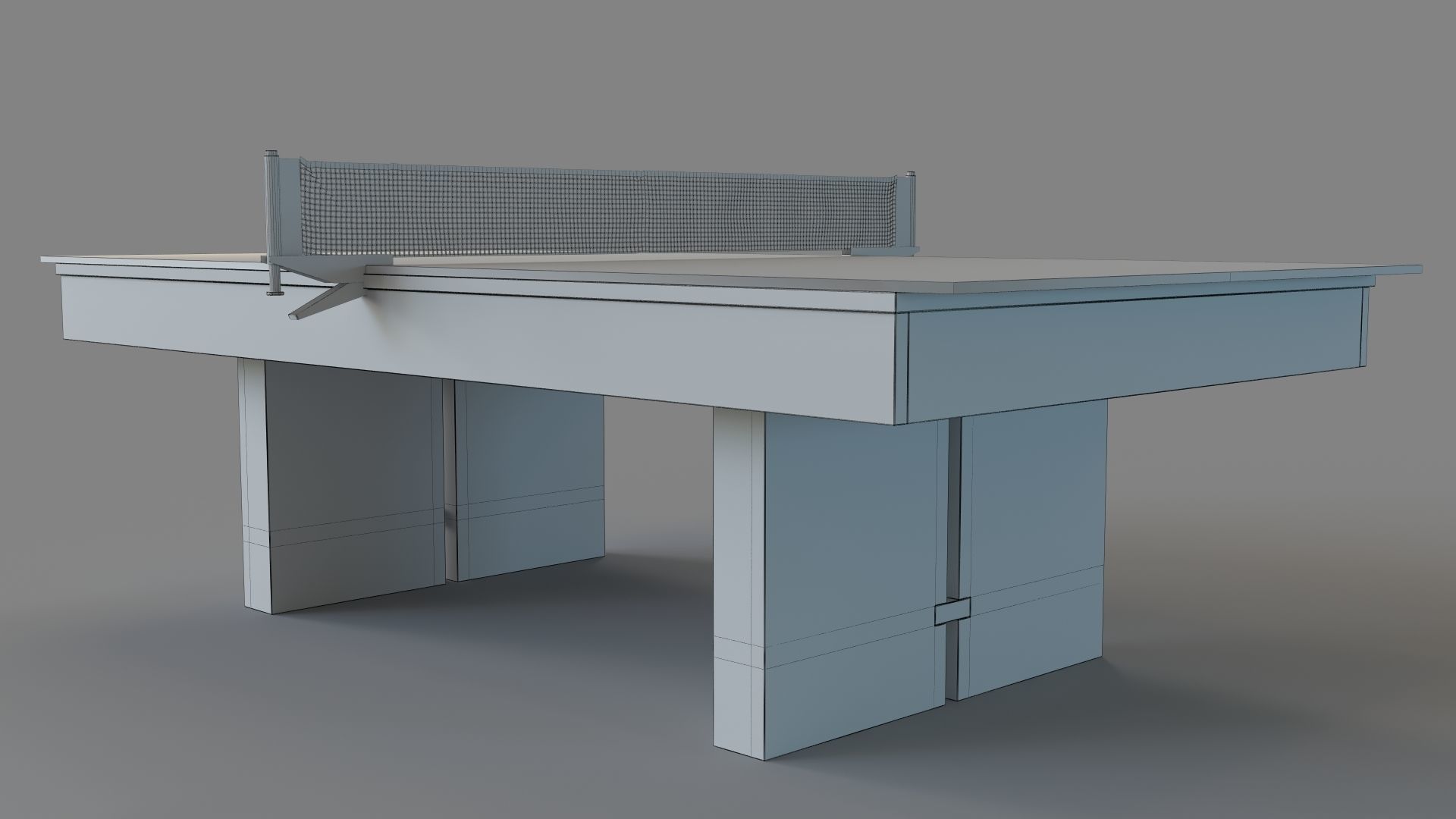 Walnut Pool Table With Table Tennis Kit Grey Felt 3D model_5