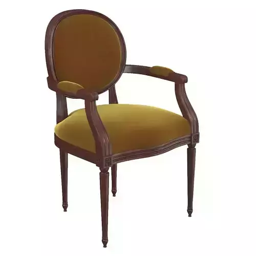 Oval Back Dining Chair with Arms