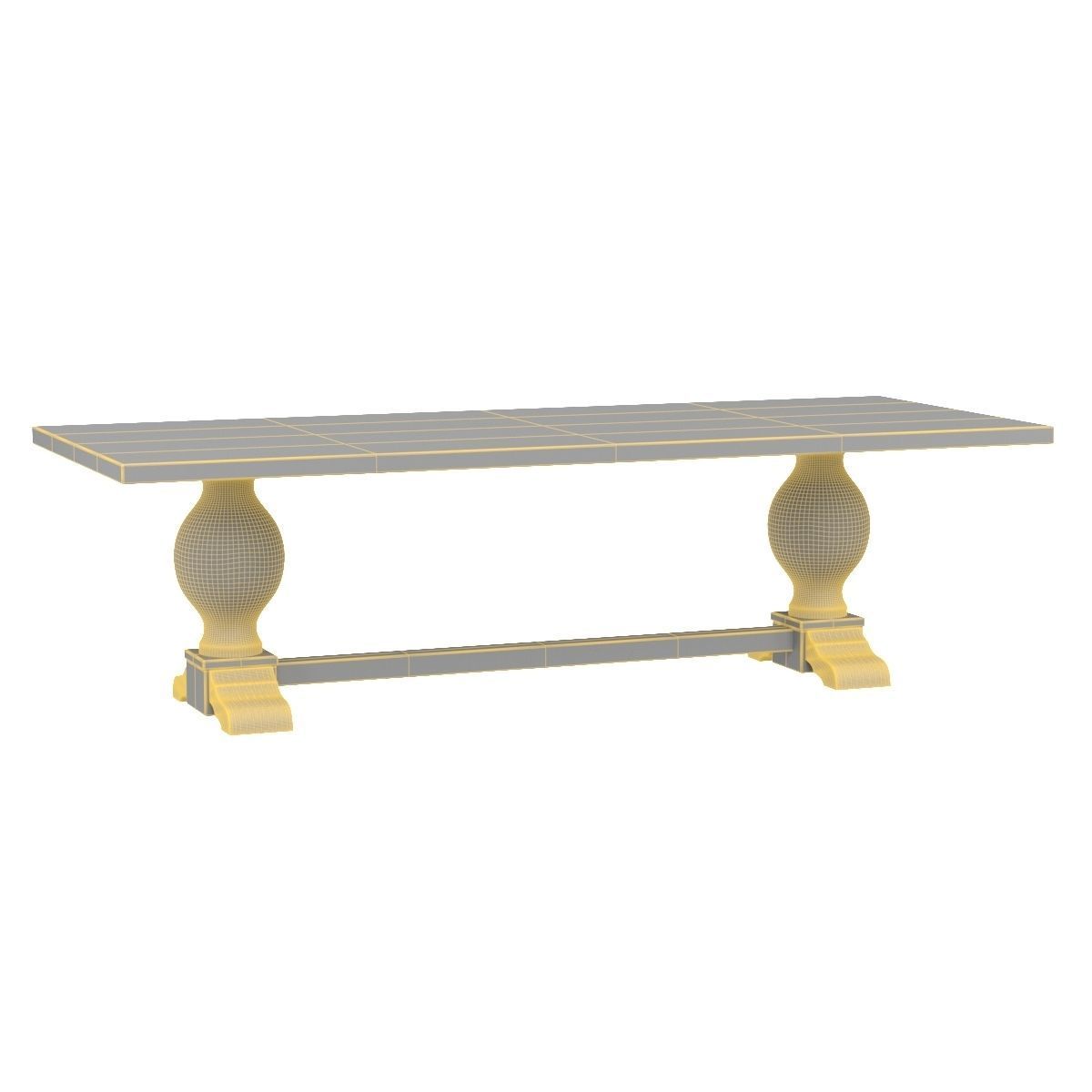 OV18040 Baxley Dining Table Light Finish 3D model_6