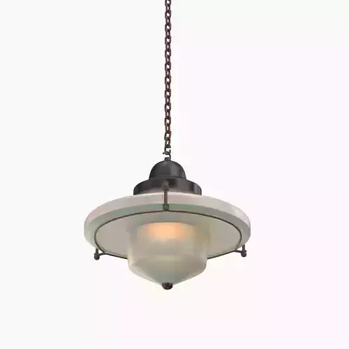 Opaline Clear Glass Pendant l4314 by Obsolete