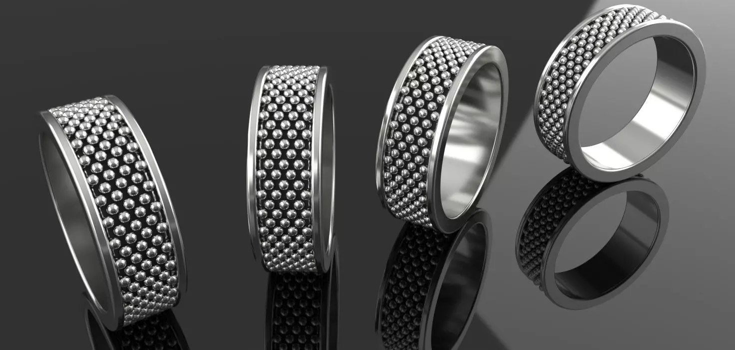 Silver ring 3D print model