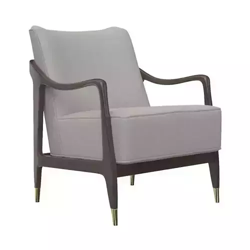 Midcentury Sculptural Gio Ponti Style Walnut Lounge Chair