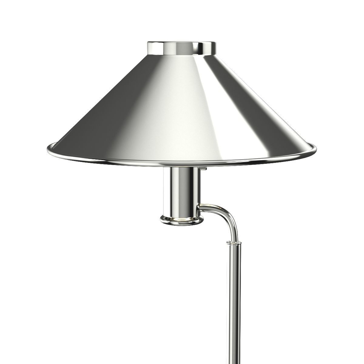 Mid Century Scandinavian Hovik Verk Brass Floor Lamp 3D model_4