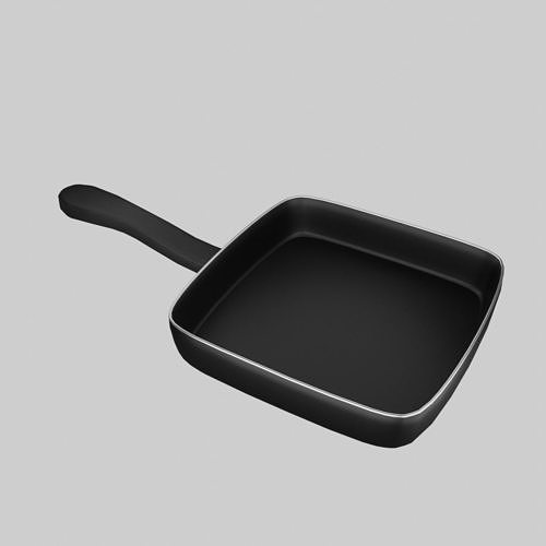 Frying Pan Low-poly 3D model