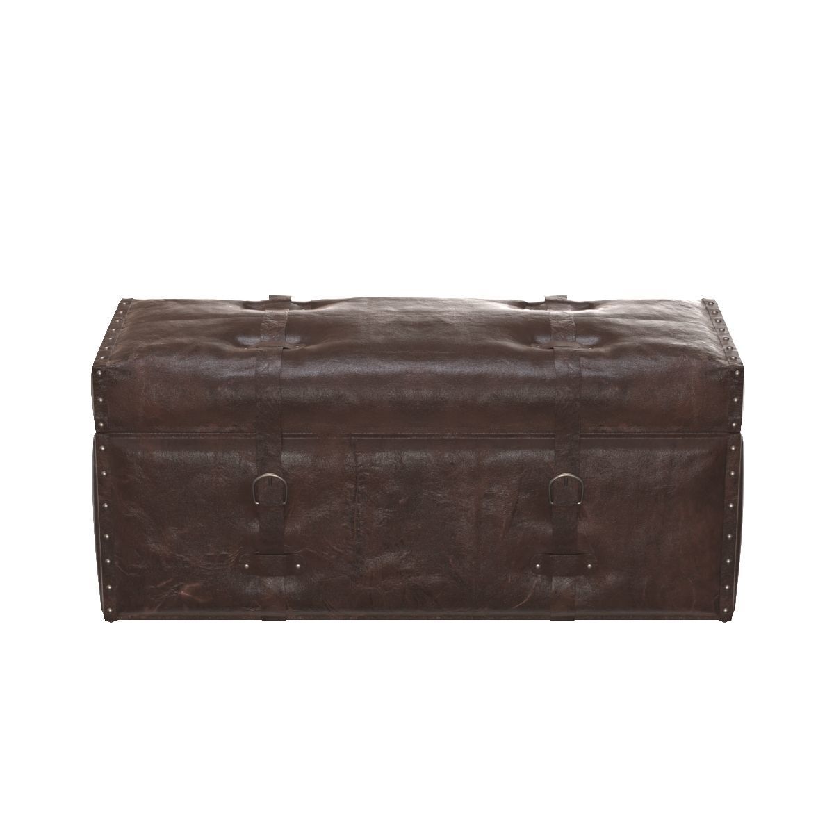 Laramie Trunk Leather Storage Bench 3D model_1