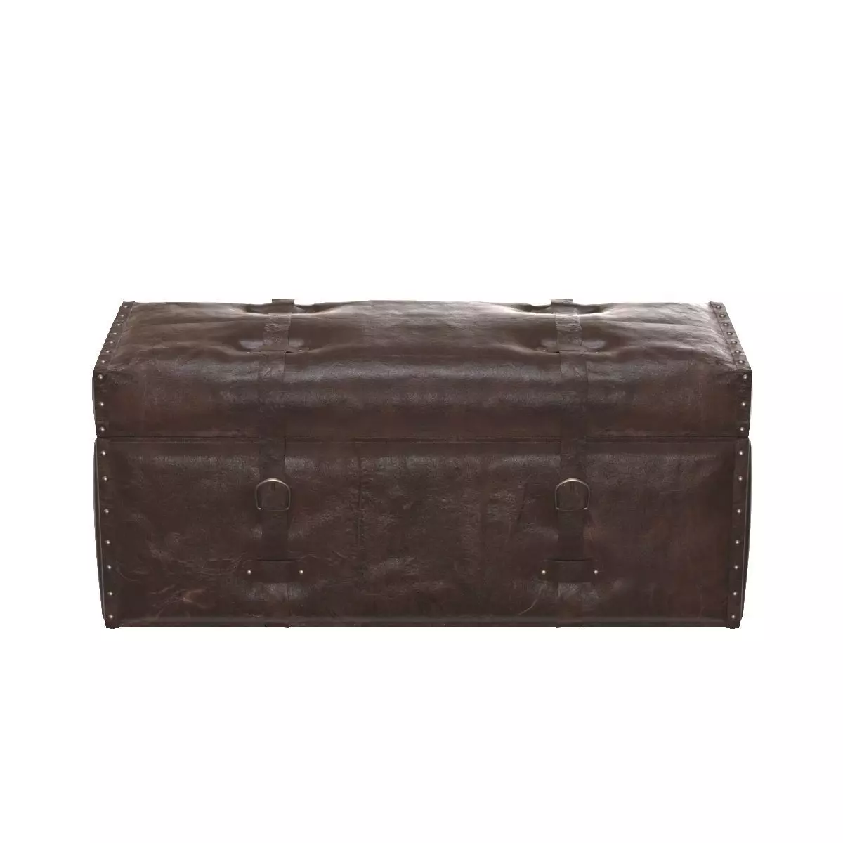 Laramie Trunk Leather Storage Bench 3D model_0