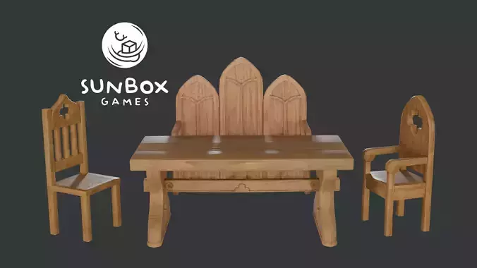 Renaissance Furniture - Table Chairs Bench