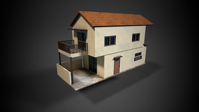 House 02 Low-poly 3D model