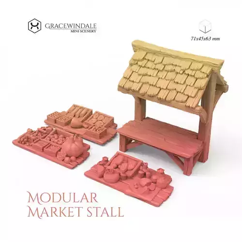 Modular Market Stall 3D print model