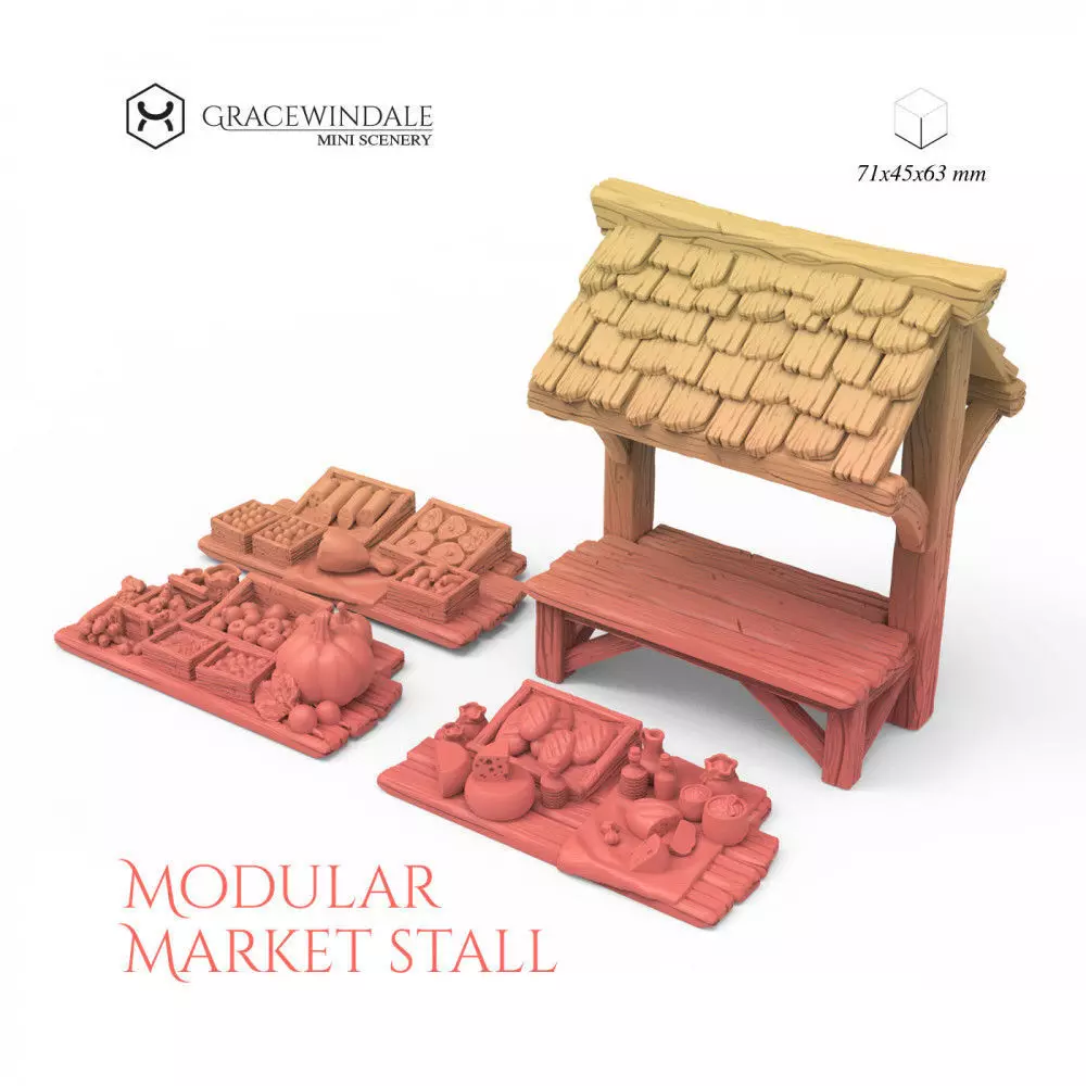 Modular Market Stall 3D print model