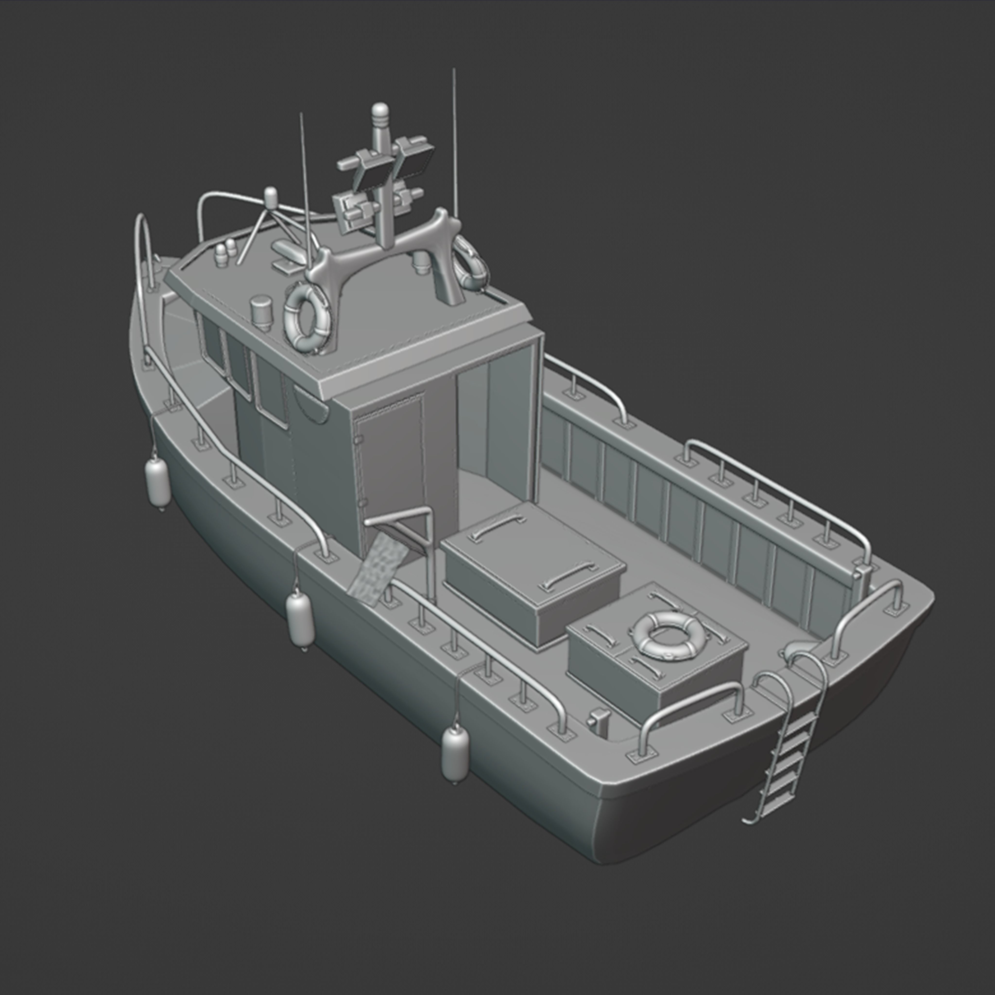 Fishing Boat 3D print model_5