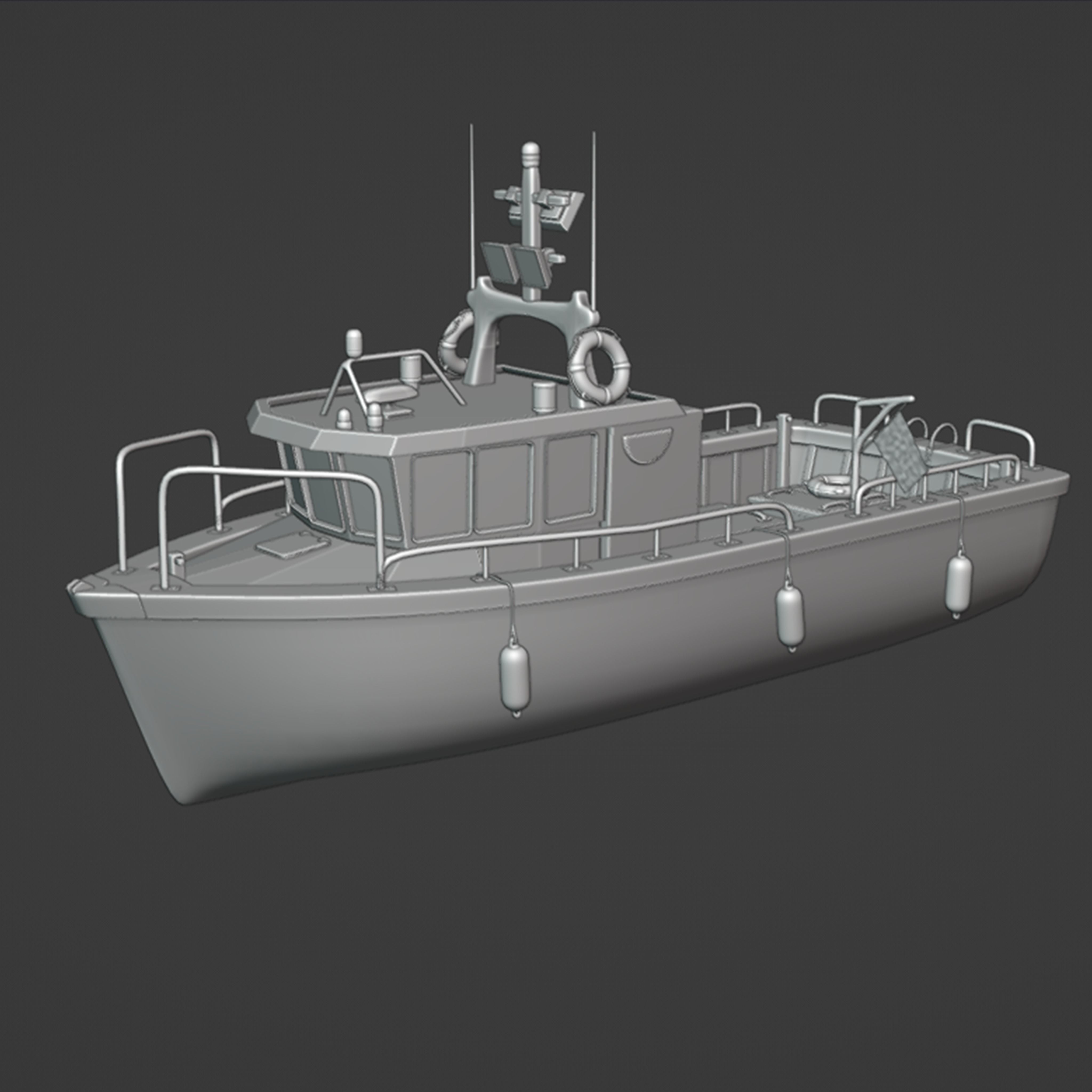 Fishing Boat 3D print model_1