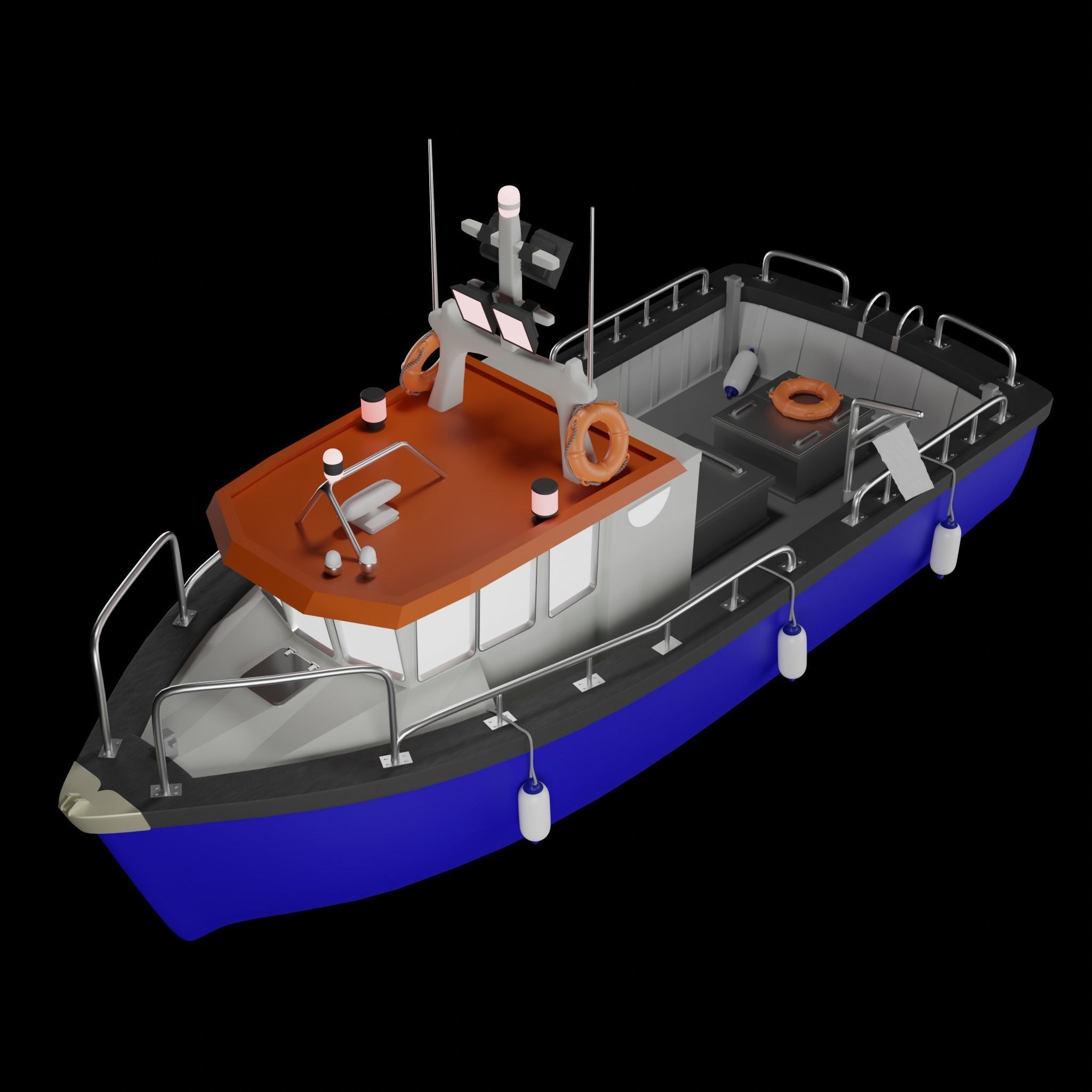 Fishing Boat 3D print model_2